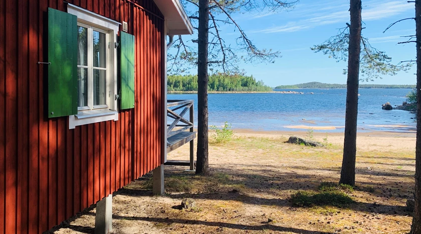 Den här stugan kan du hyra på Getskär/Renskär.