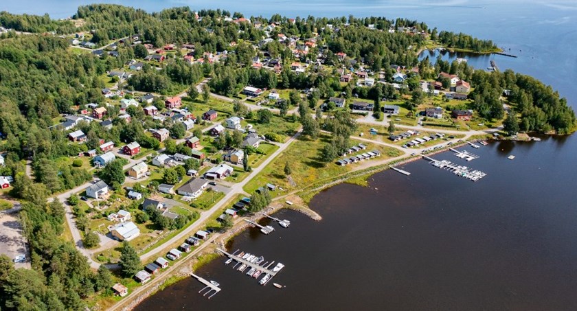 Drönarbild över Båtskärsnäs.