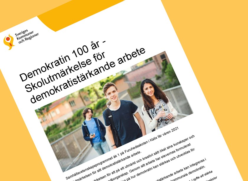 Diplomet för demokratistärkande arbete framtaget av SKR.