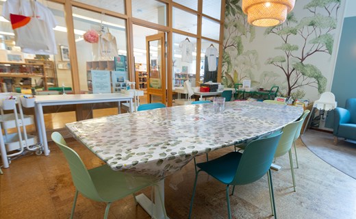 Bibliotekets skaparrum "Pysselboa". Foto: Lennart Åström.