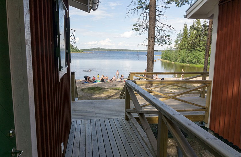 Uthyrningsstuga alldeles vid stranden på Getskär.