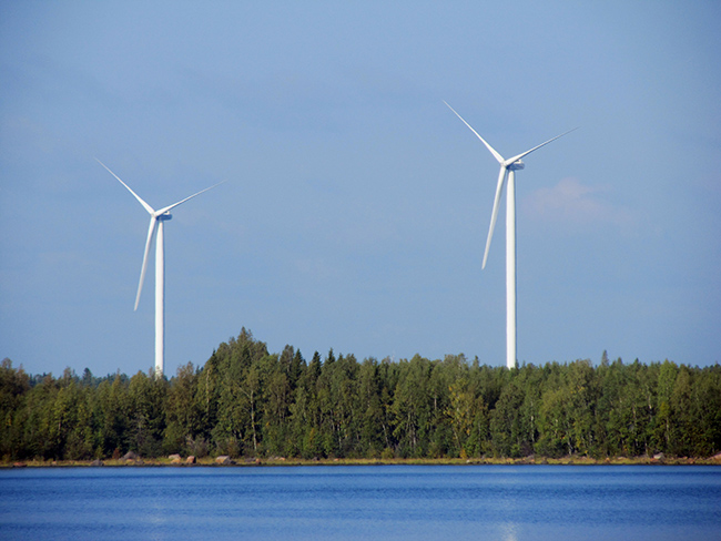 Vindsnurror sett från Frevisören. Foto: Viktor Nilsson.
