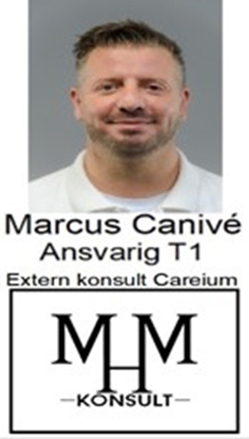 Marcus Canivé, Ansvarig T1.