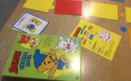 Bamses gympaspel är bra träning för motoriken.