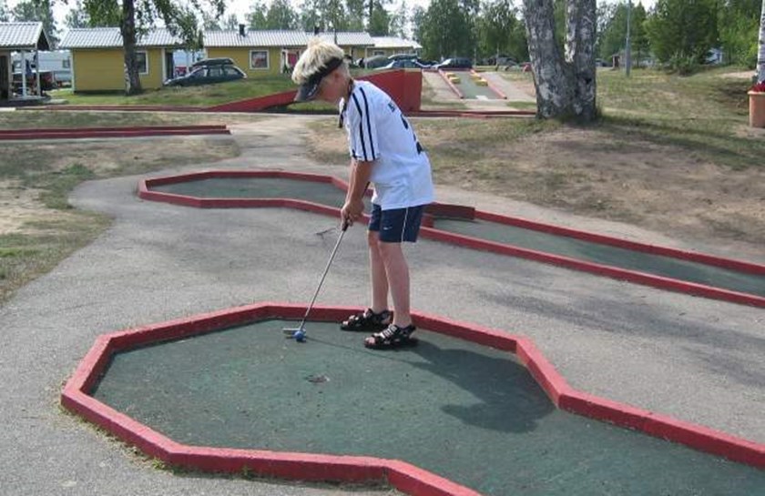 Minigolfbanan på Frevisörens Camping. Foto: Catarina Törnqvist.