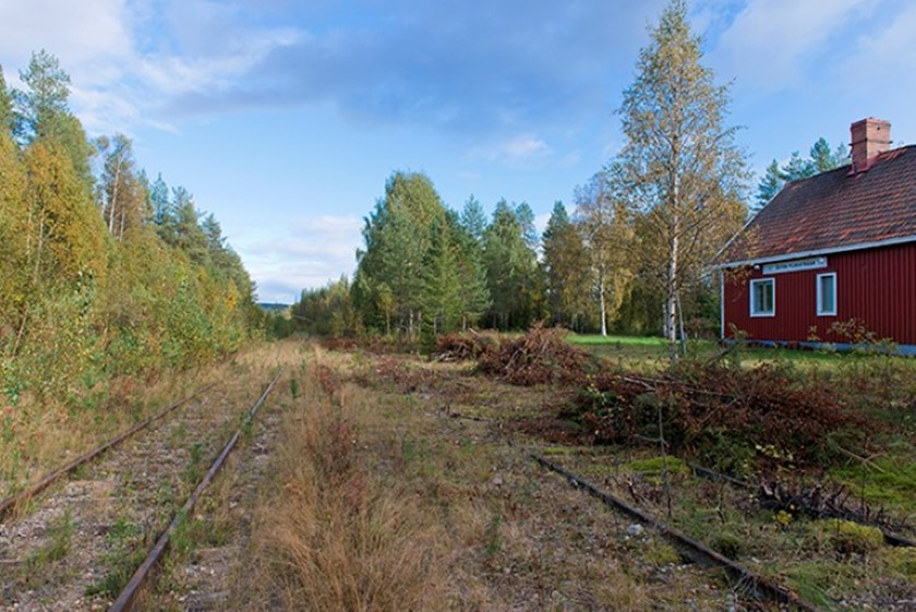 Stationshuset i Östra Flakaträsk.