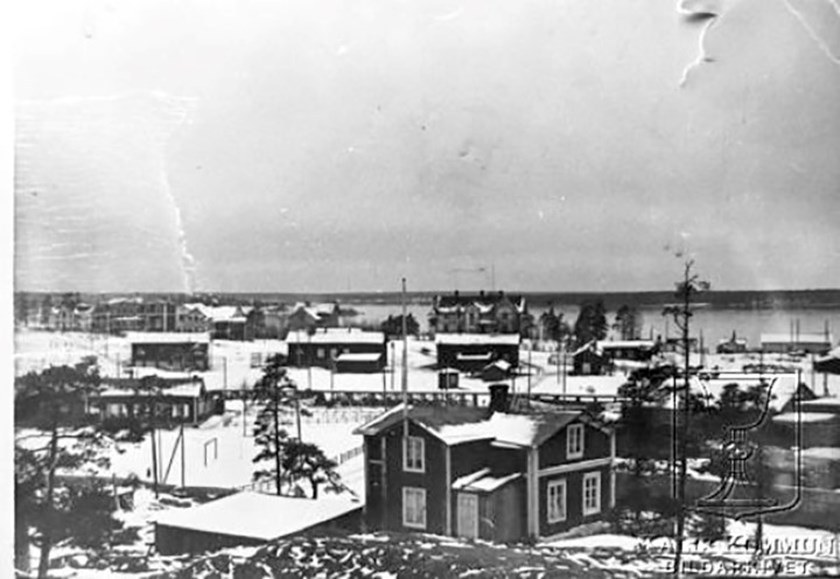 Höst i Karlsborg, 1920- eller 1930-tal. Foto: Okänd – kalixbilder.se.